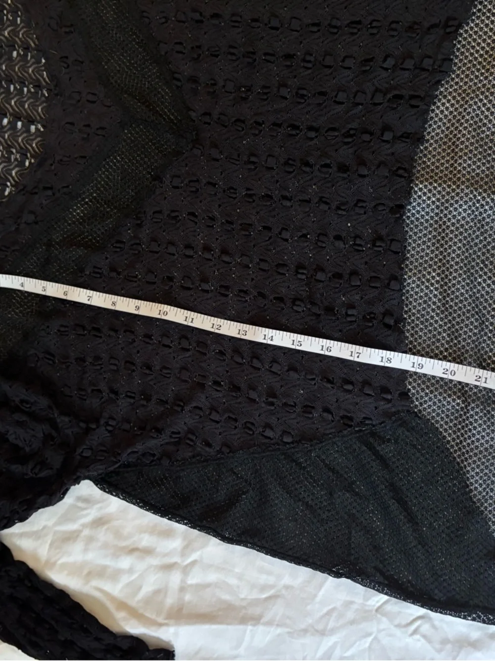 Free People Black Sheer Lace Mesh Top Boho Textured Top S Goth Emo Edgy Boho